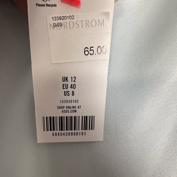 TOPSHOP Lace Trim Satin Maxi Skirt Light Blue Size 8 - Picture 9 of 10